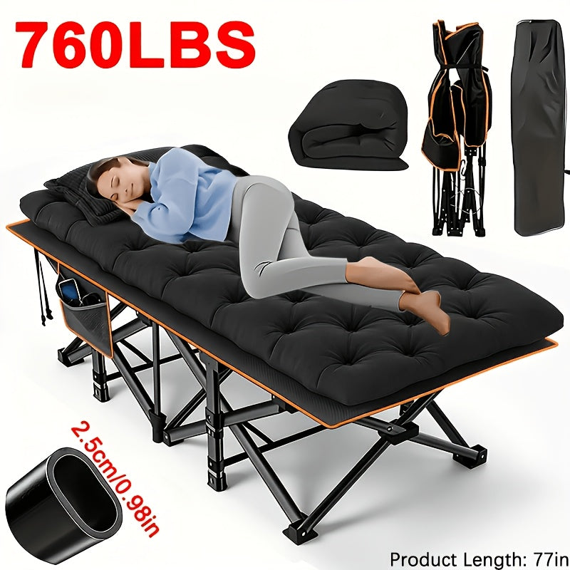 outdoor folding bed camping bed flip mattress foldable guest