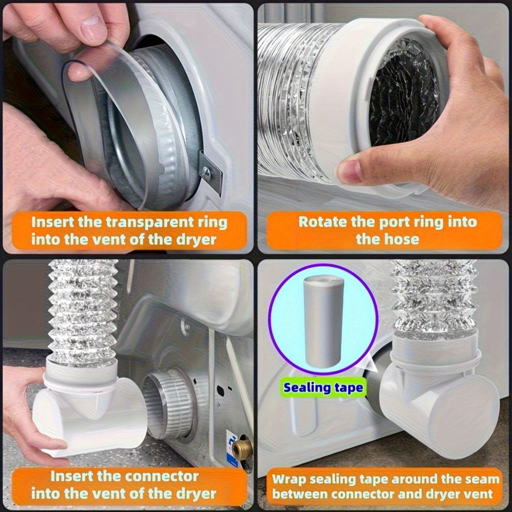 laundry dryer duct connection kit suitable standard 4inch
