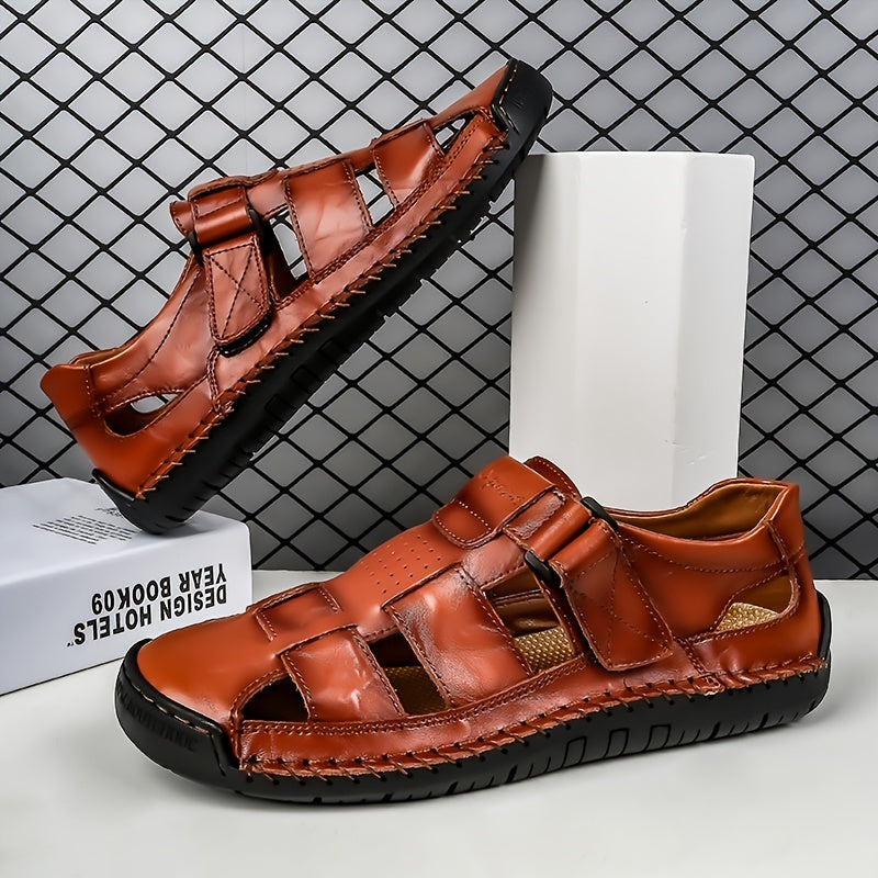 mens sandals hook loop fastener durable non slip outdoor