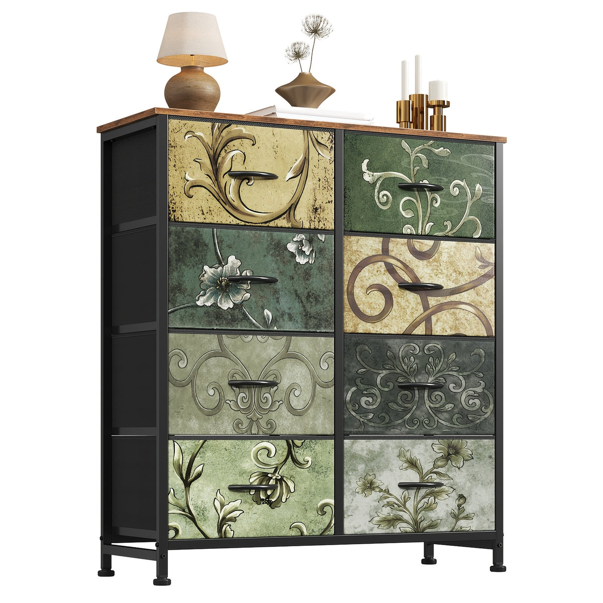 medieval style storage cabinet vintage floral texture sturdy