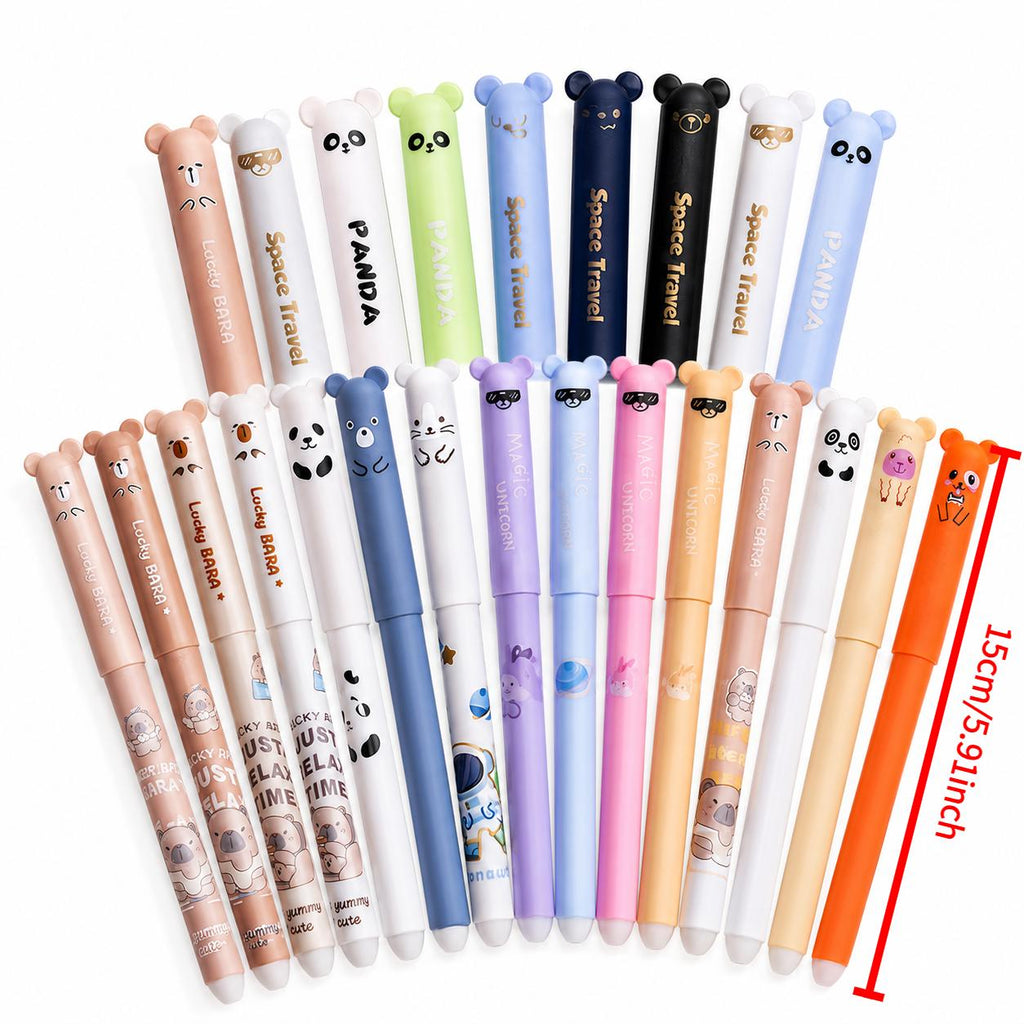 30 pack 0 7mm erasable gel pens animal print design