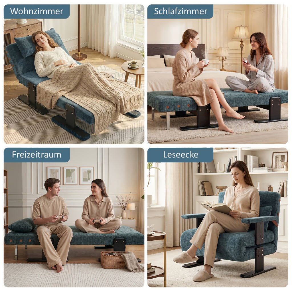3 in 1 convertible sleeper chair bed   folding single