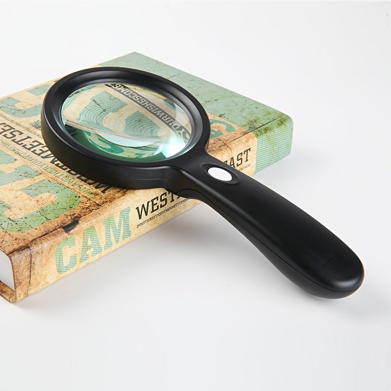 lighted magnifying glass 10x hand held large reading