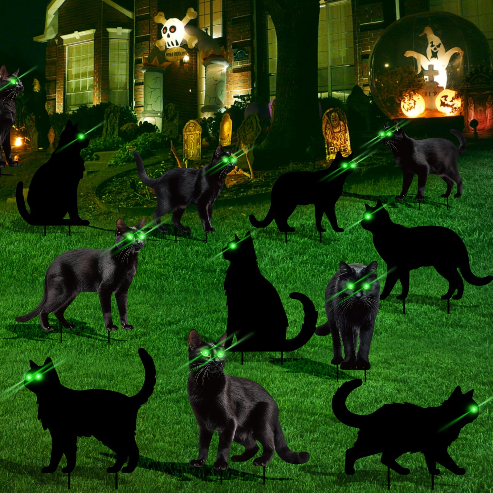 12pcs   decorations plastic yard signs