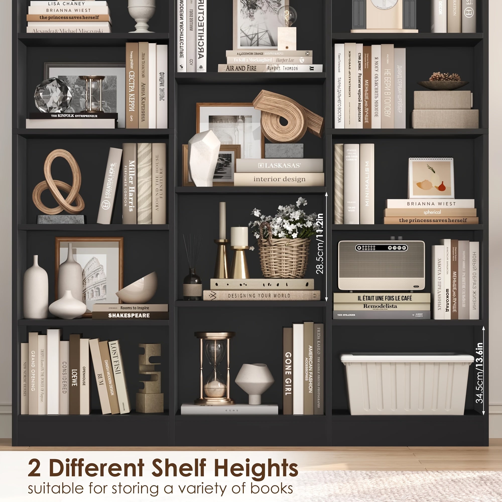 fultru triple wide bookshelf 6 tier large bookshelf bookcase