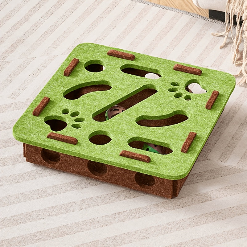 multifunctional felt cat treasure hunt brain toy box tool