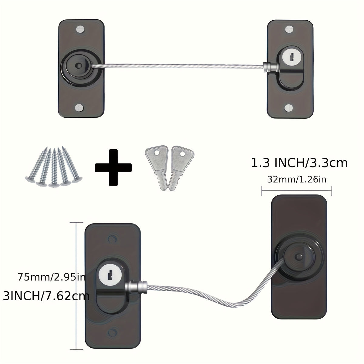 2pcs set refrigerator door locks white protective dowels