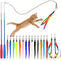 8pcs set interactive cat toy set cat teaser wand 1