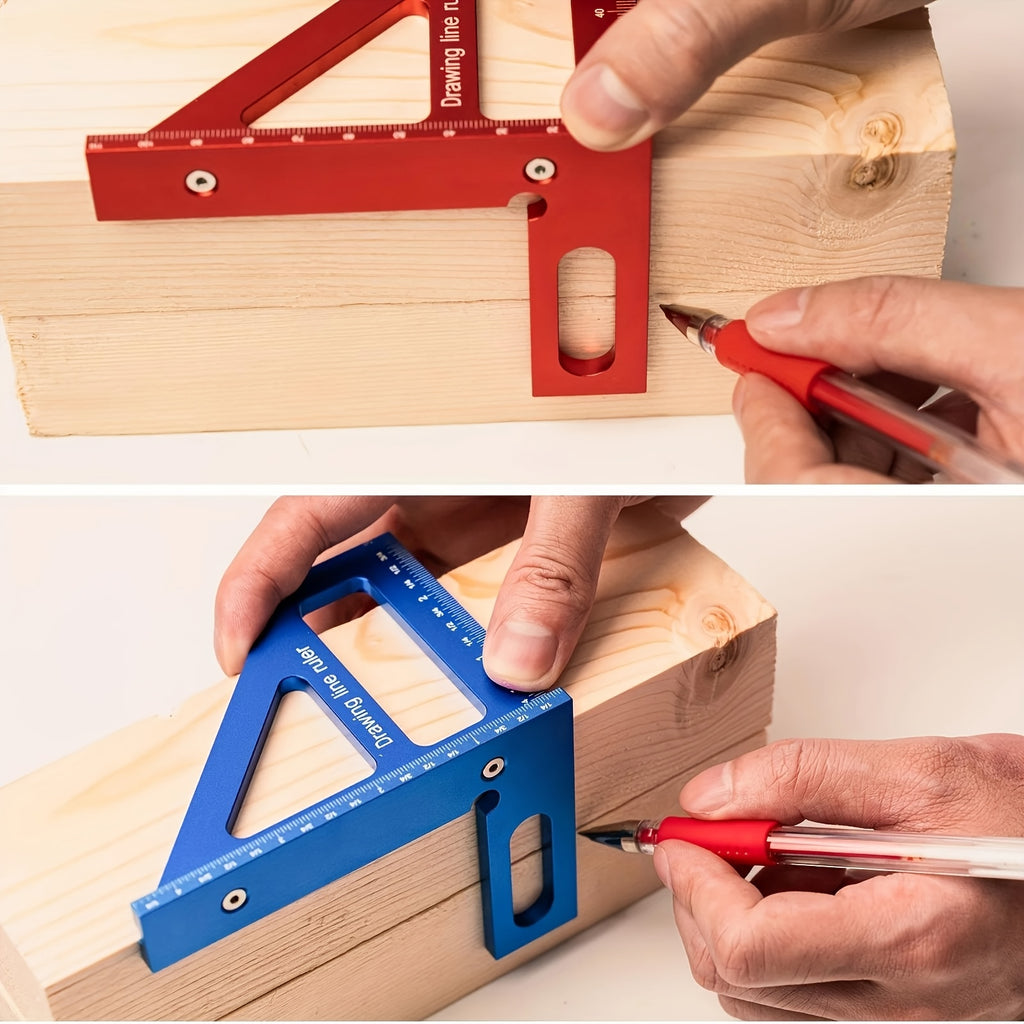 aluminum alloy woodworking square protractor 45 90 degree