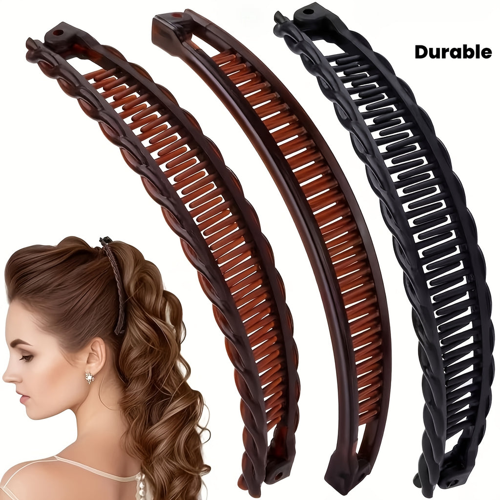 3pcs set womens large banana hair clips retro non slip