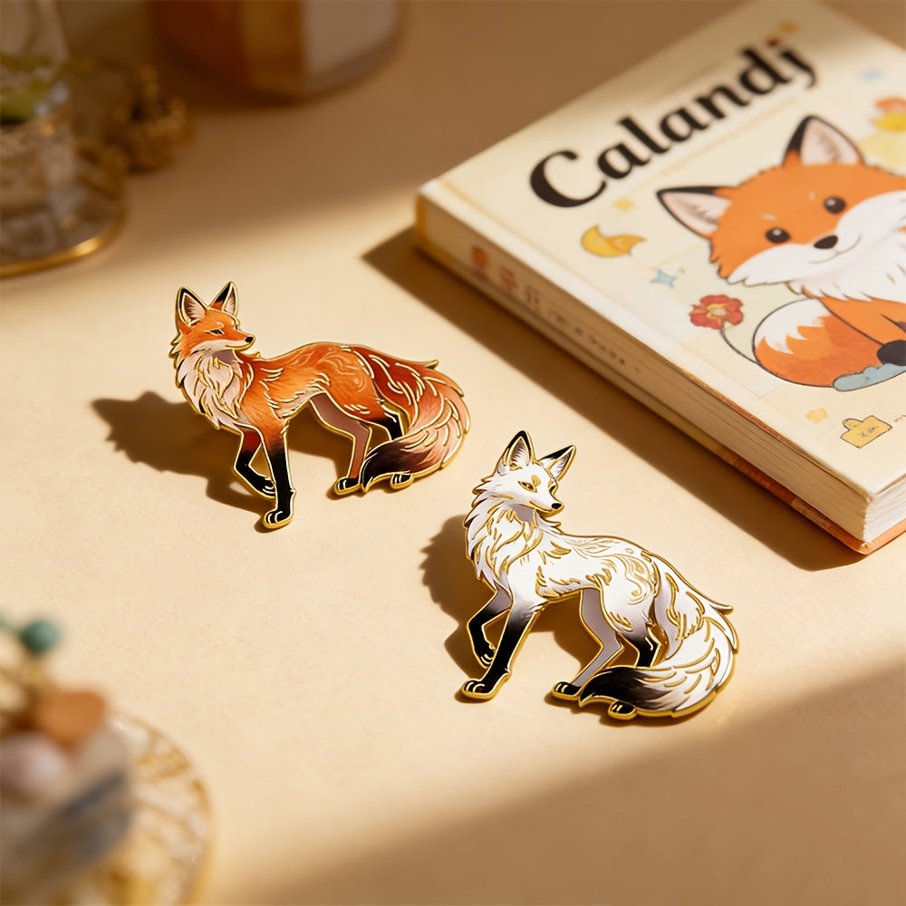 fantasy gradient elegant     fox enamel pin