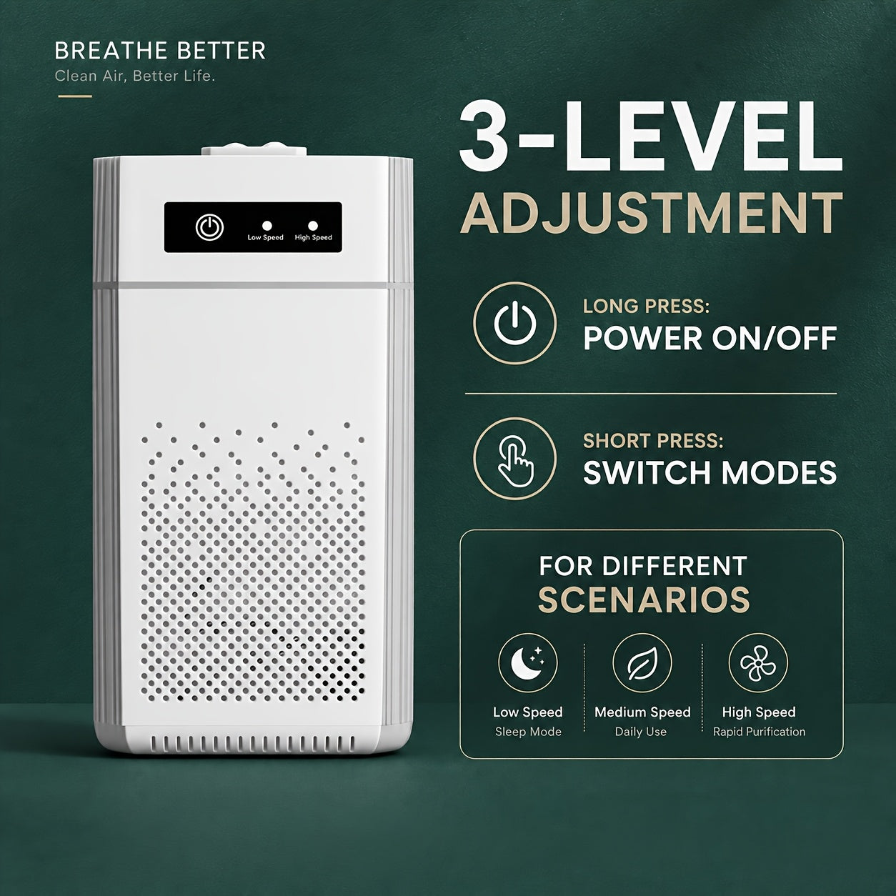 portable     h13 grade true hepa filter