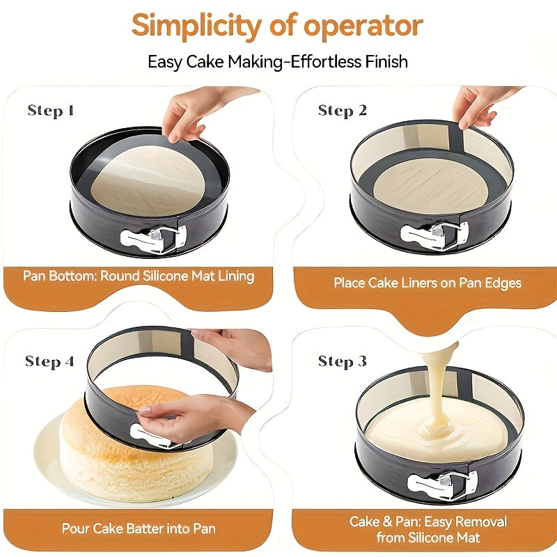 ldq 6pcs silicone baking mats designed 4 7 9 inch springform