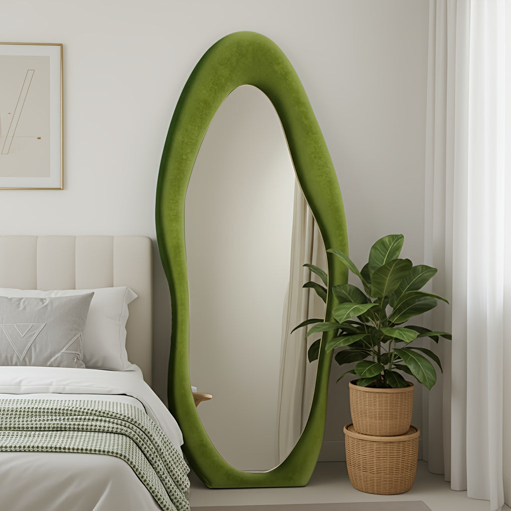 irregular   full length mirror safe rounded