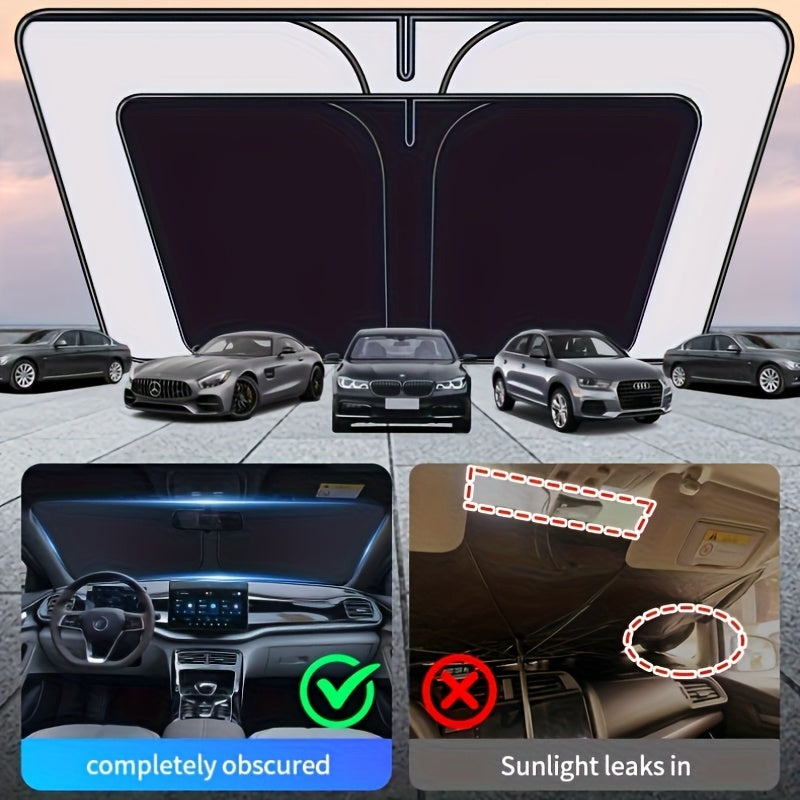 a car specific front windshield sunshade heat insulating uv