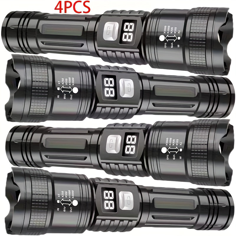 4pcs rechargeable high power led flashlights