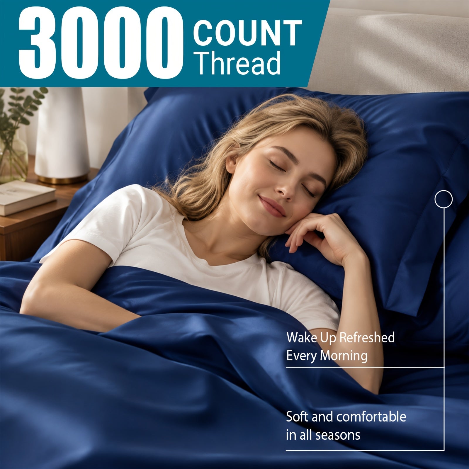 3 4pcs cooling bamboo bed sheet set 3000 tc extra deep