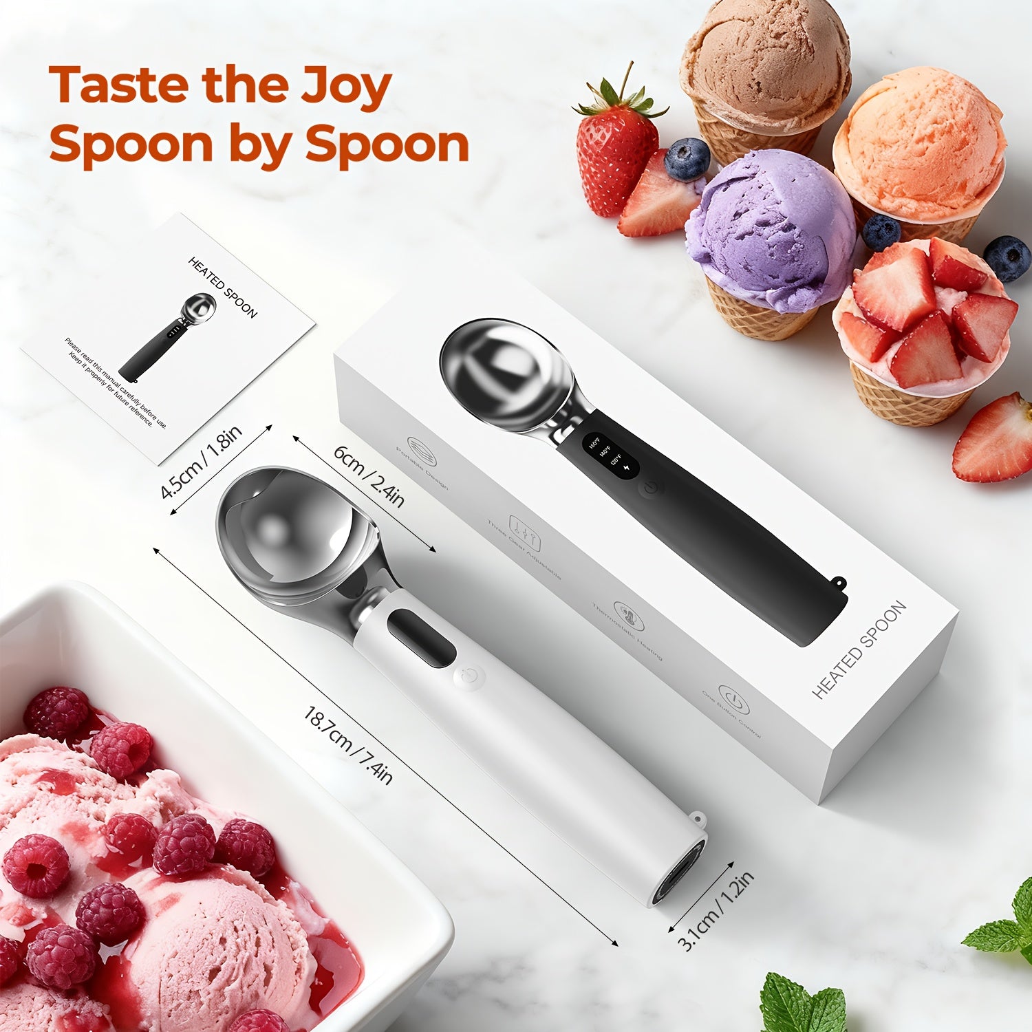 heated ice cream scoop electric ice cream scoop 3