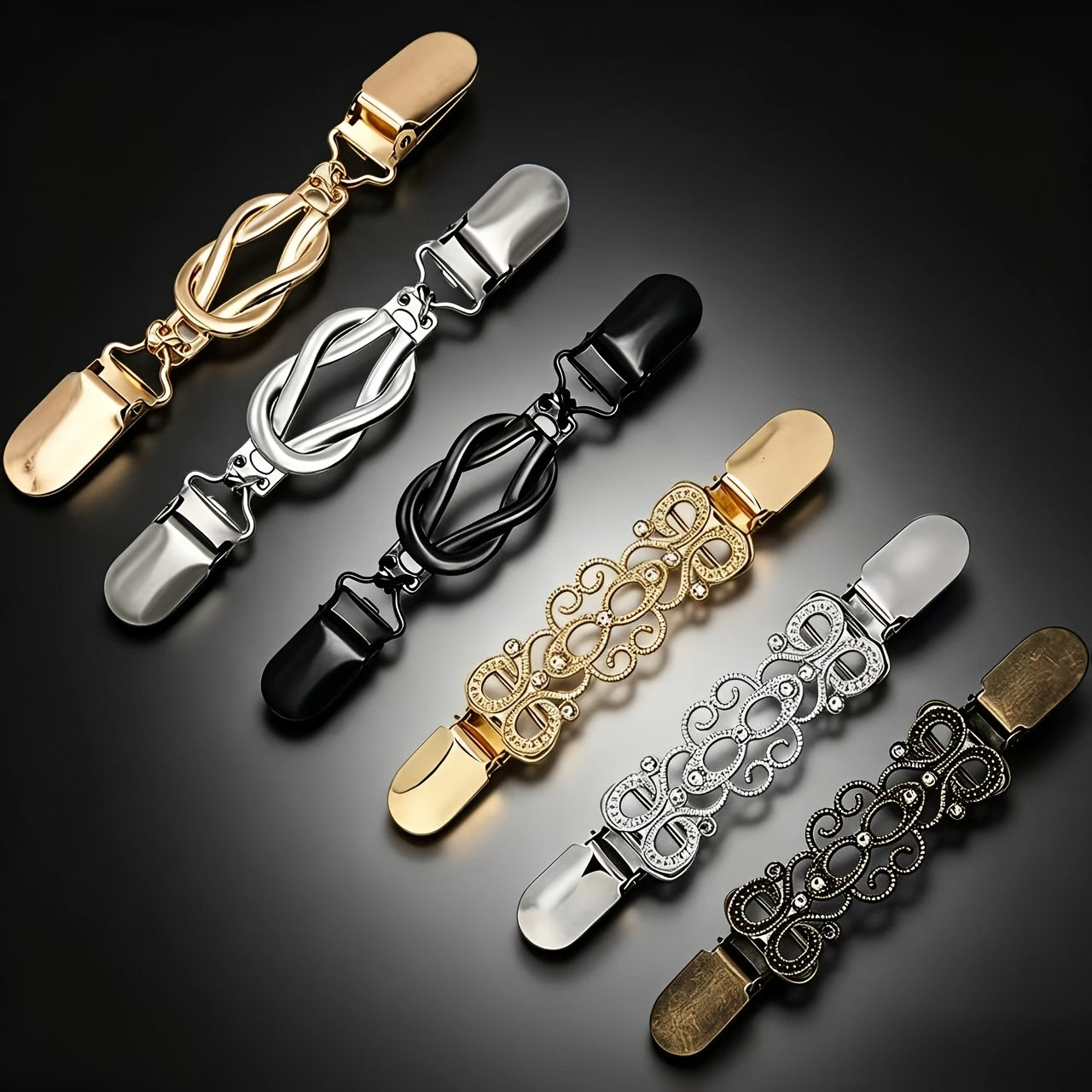 6pcs sweater clips cardigans collar clip tighten dress