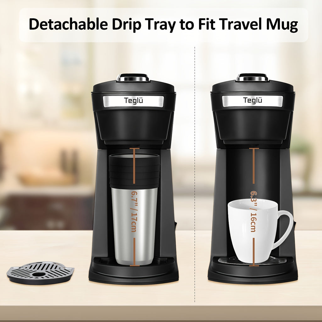 single coffee maker 2in 1 k cup pods ground coffee 3 color 6