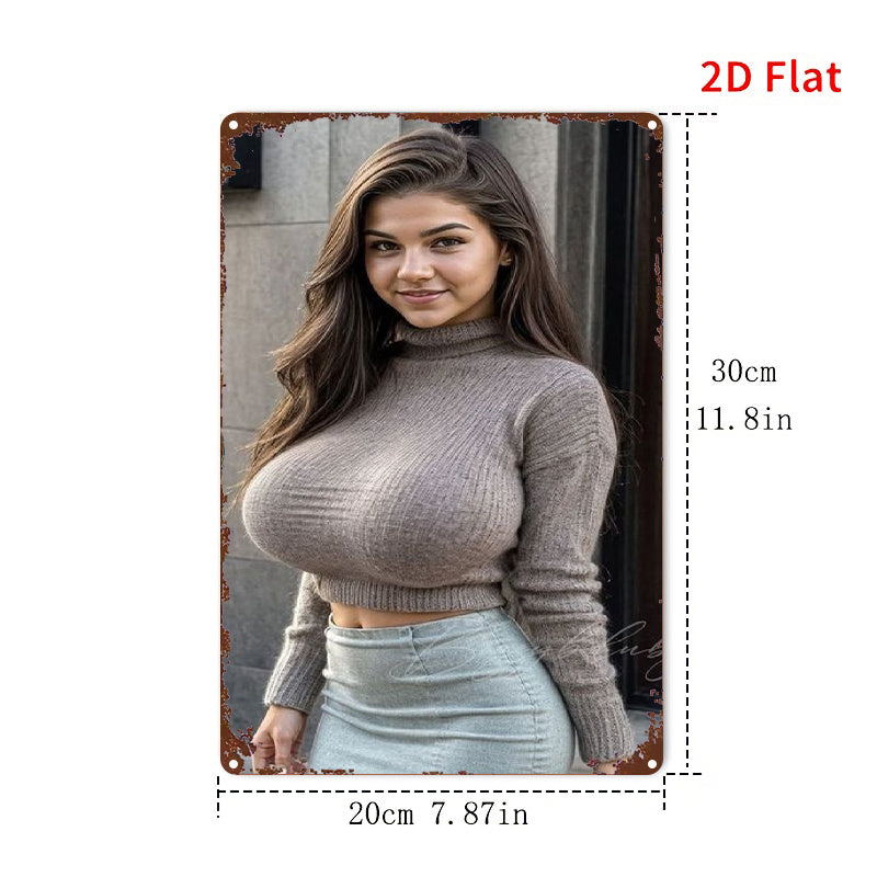 2d flat 2d flat 2d flat 1pc metal sign elegant womens
