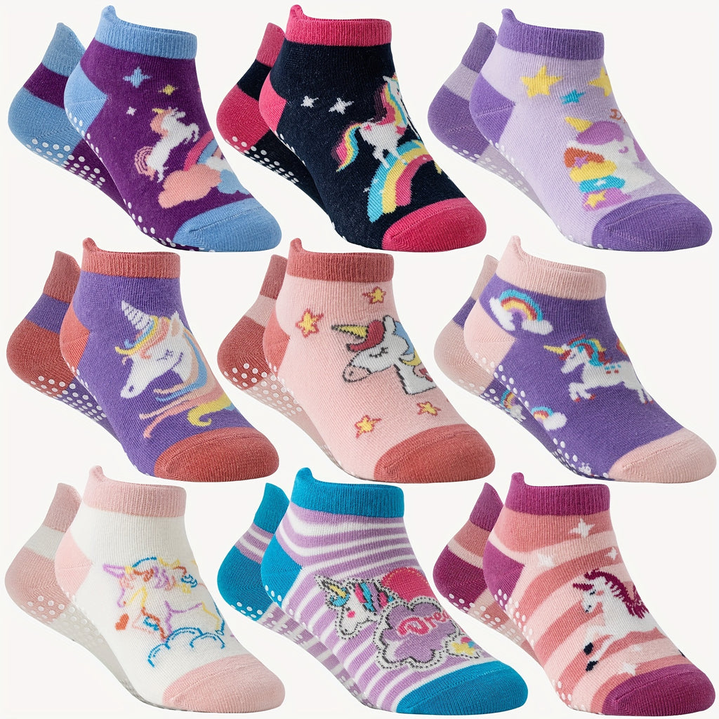9 18 pairs baby girls toddlers grips socks kids non slip