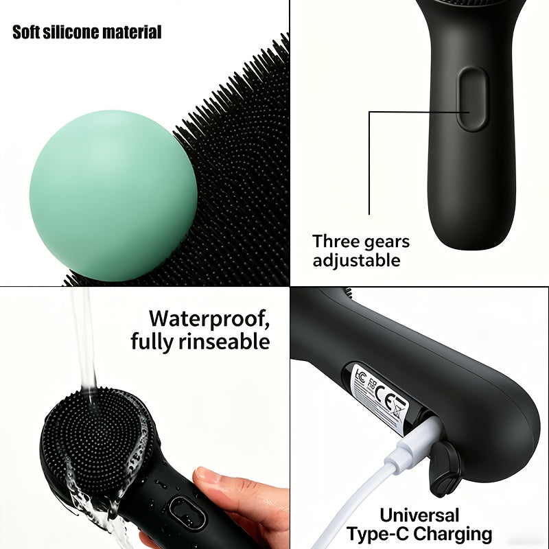 silicone facial cleansing brush electric face scrubber