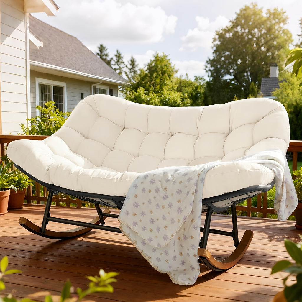 outdoor patio rocking chair oversized papasan rocking chair