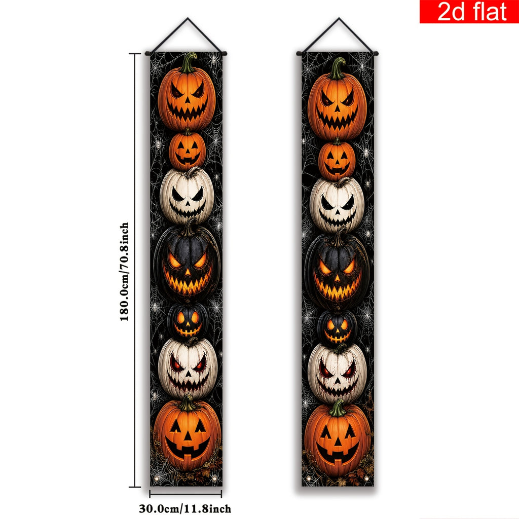 2d flat 2d flat banner 2pcs halloween front door porch logo