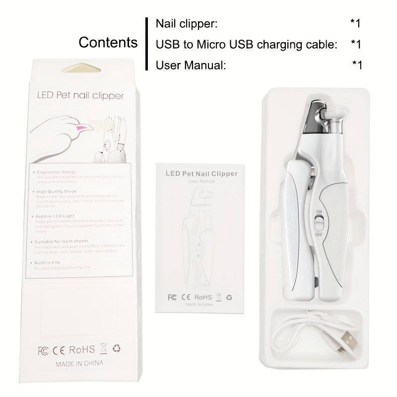 led pet nail clippers cat nail clippers dog nail clippers