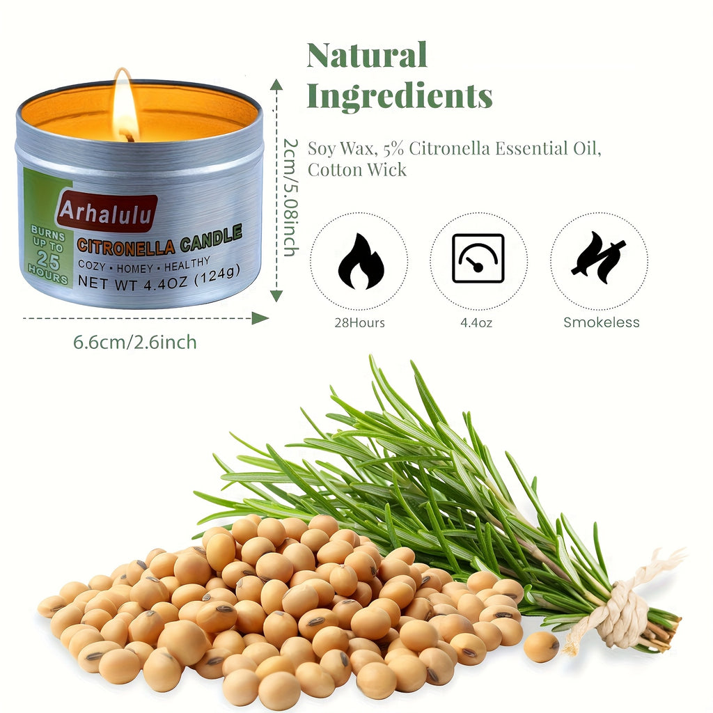 6pcs citronella candles outdoor 4 4   6 150 hours