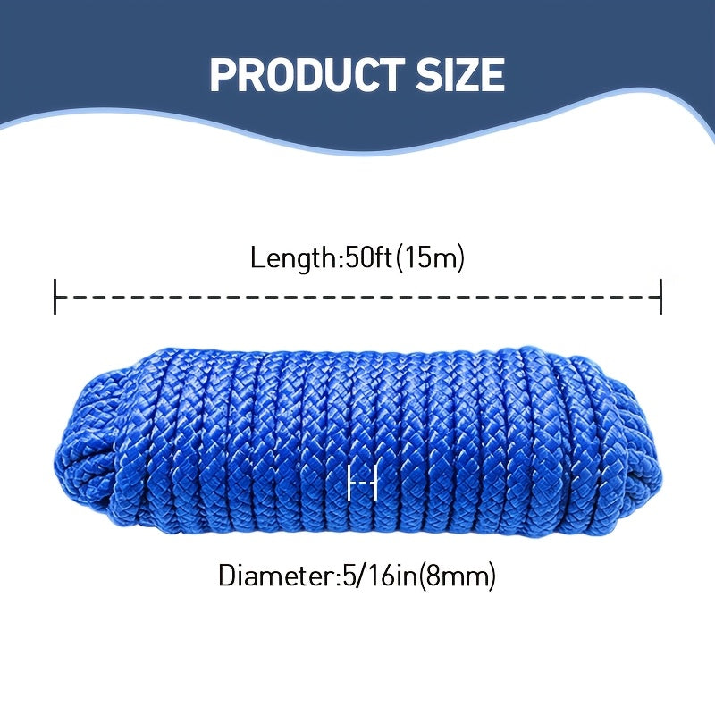 5 16inch 50ft polypropylene marine utility cord 8mm braided