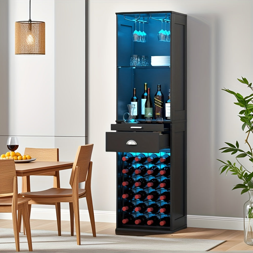 bar cabinet wine cabinet led lights glass racks home coffee