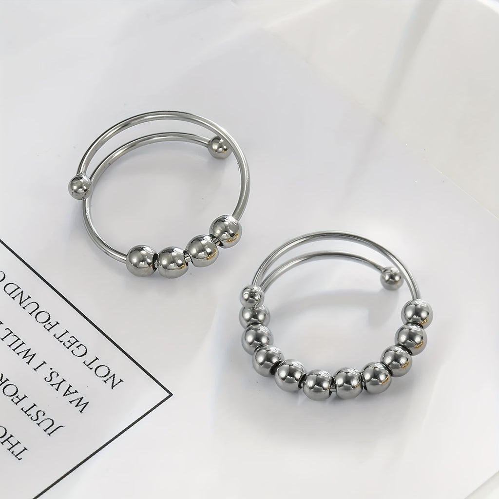 adjustable anxiety rings made stainless steel designed
