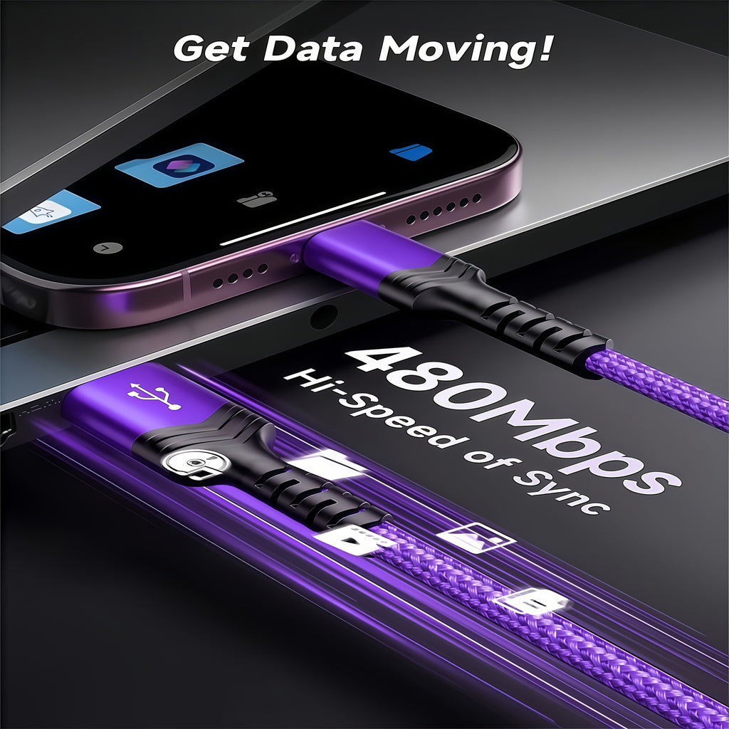 hot new product usb c nylon braid fast charging cable