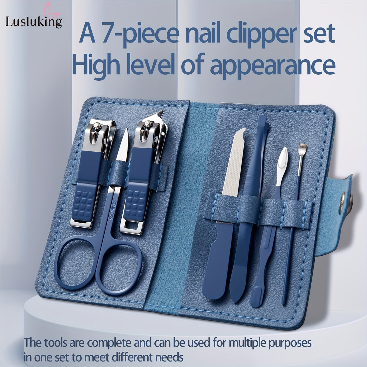 7pcs high quality stainless steel nail clipper set manicure