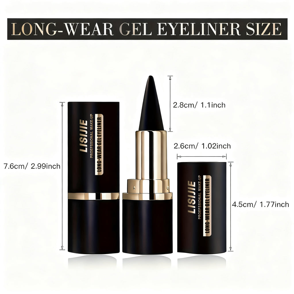 waterproof eyeliner pencil quick dry matte single end black