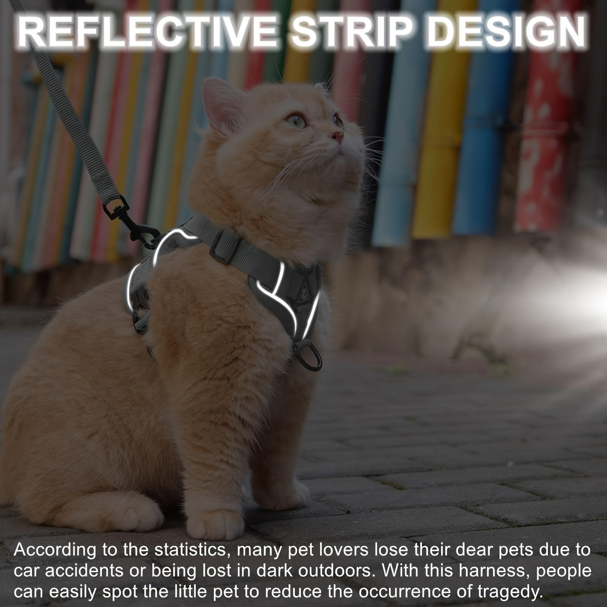 cat harness leash walking escape proof soft adjustable vest