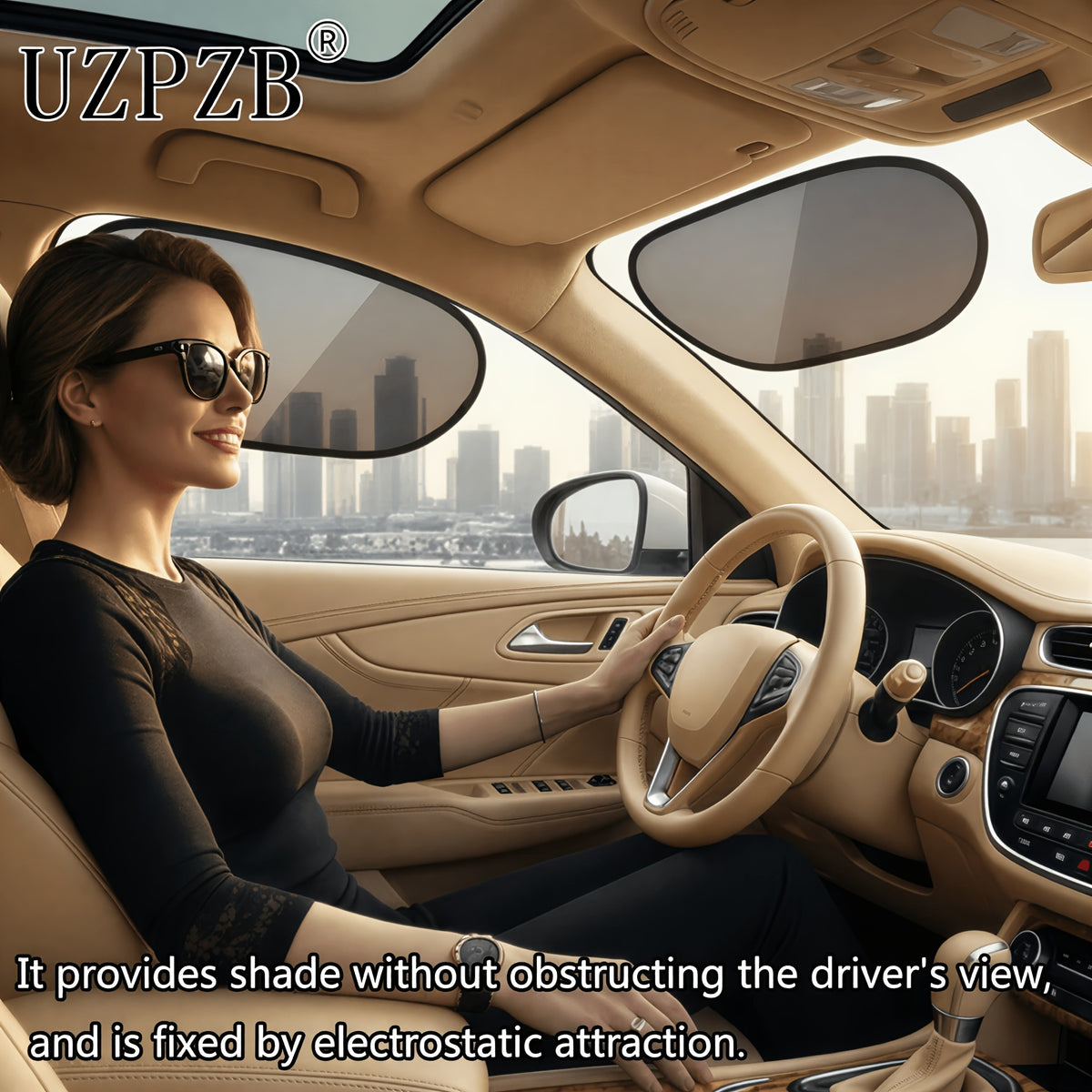 car sunshade blocks sunlight without obstructing driving