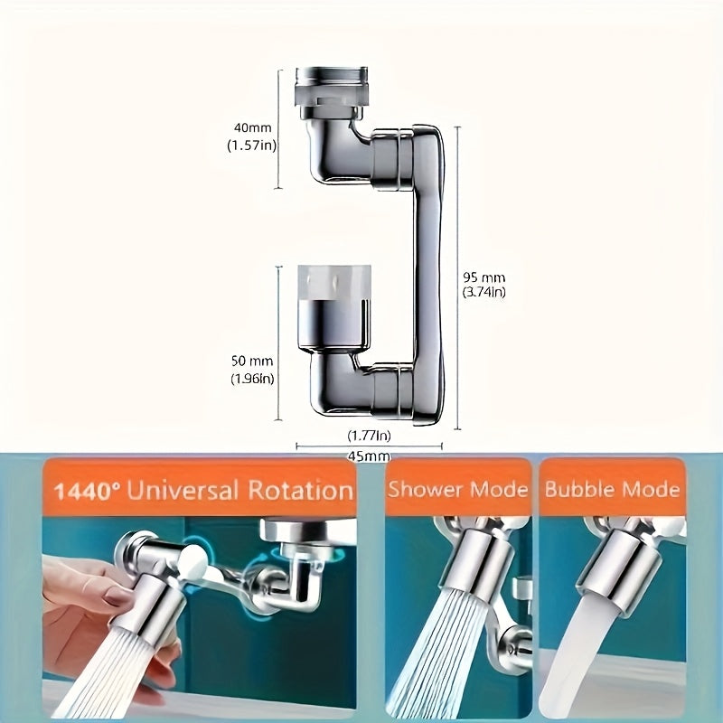1pc 1440 swivel spray head chrome   abs material smooth