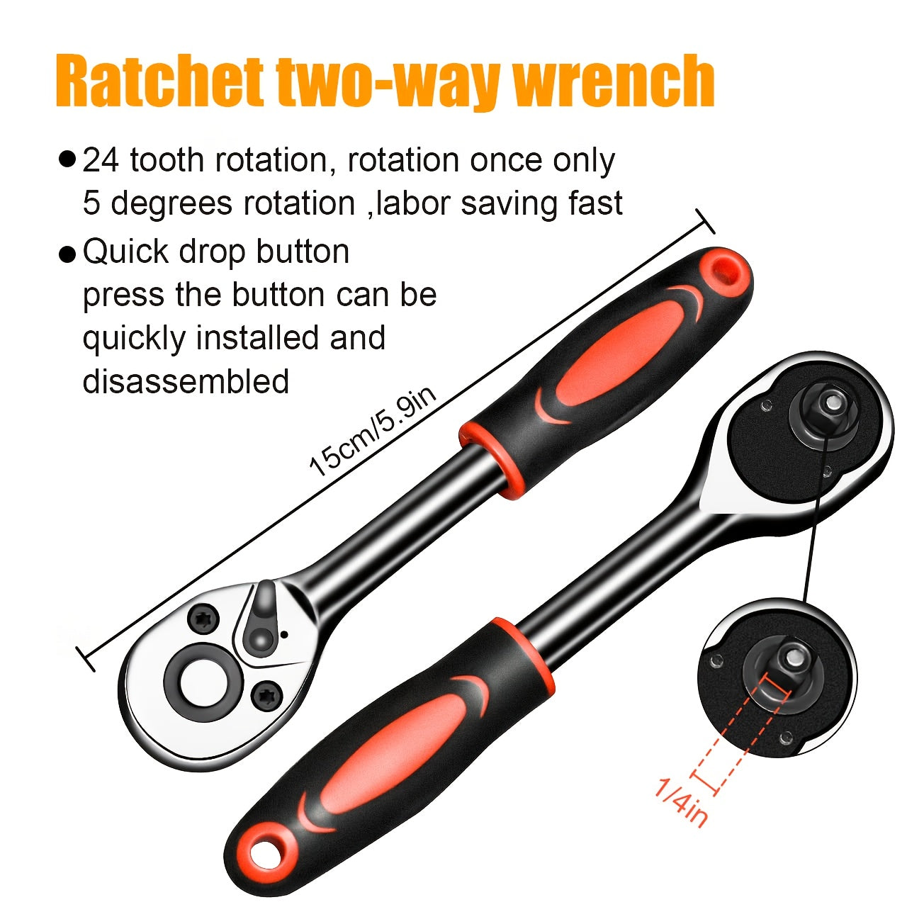 46pcs household car repair tool set ratchet torque wrench