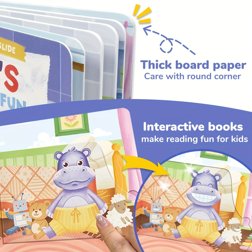 toothbrush adventure push pull books busy book parent