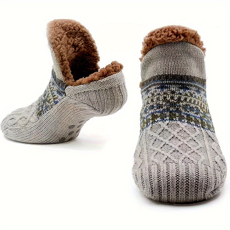 mens   bed slippers warm   knitted non slip