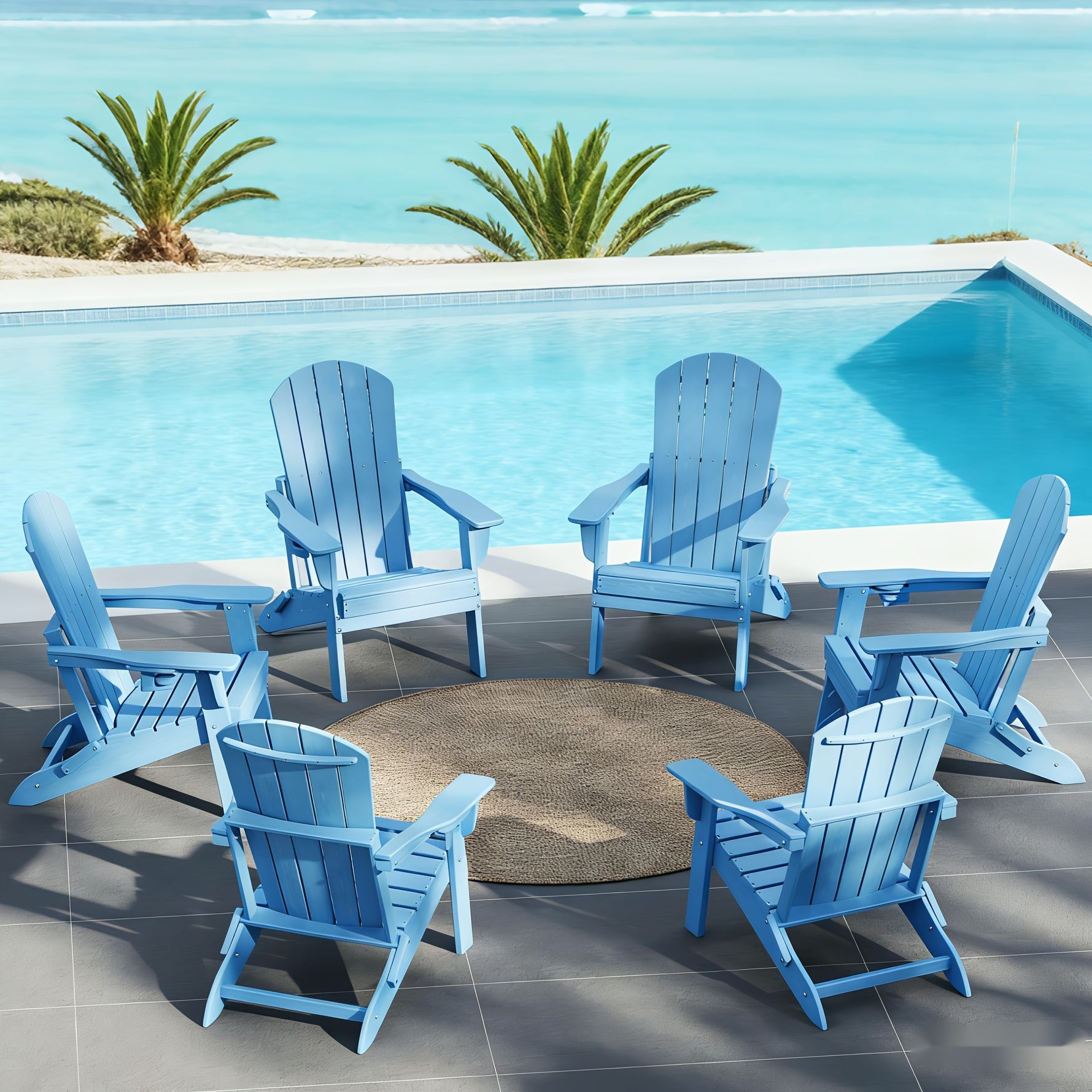 hdpe folding adirondack chair 4pack 6pack weather fire pit