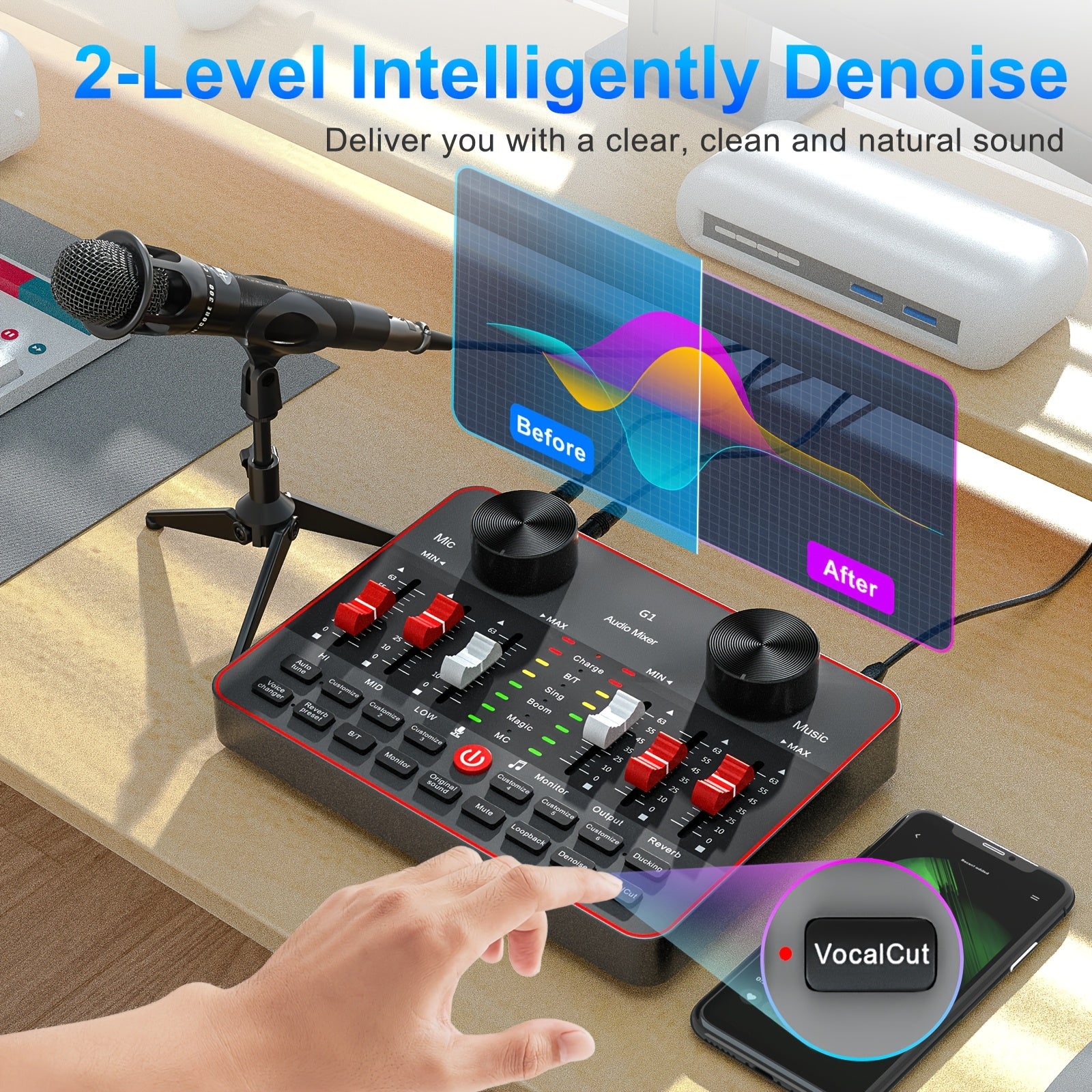 podcast equipment bundle in one audio interface dj mixer 2