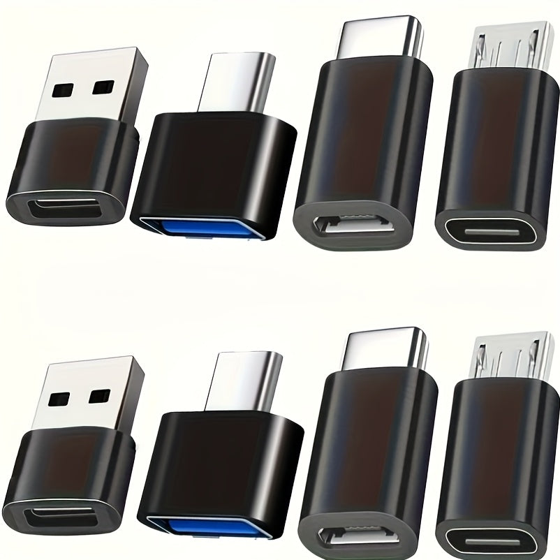 set 8 usb usb c   4 dual orientation usb 2 0 micro