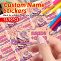 45 90pcs personalized custom stationery label stickers retro