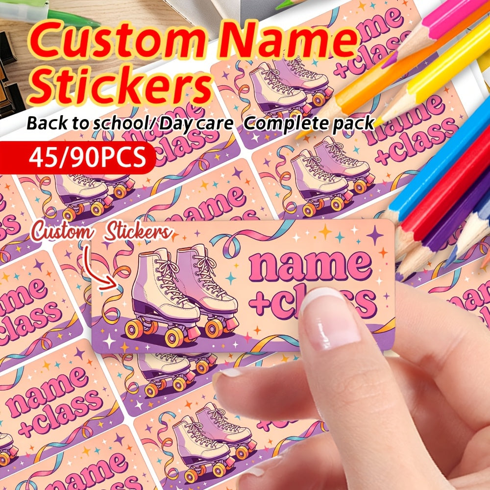 45 90pcs personalized custom stationery label stickers retro
