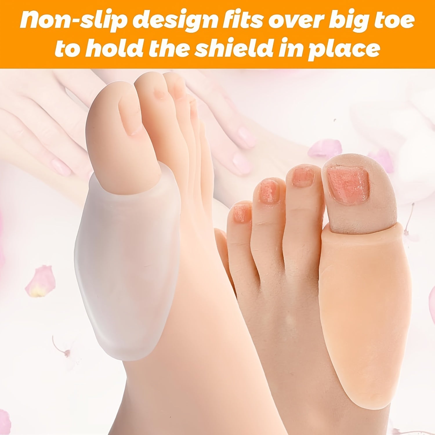 2pcs gel big toe   prevent toe friction anti