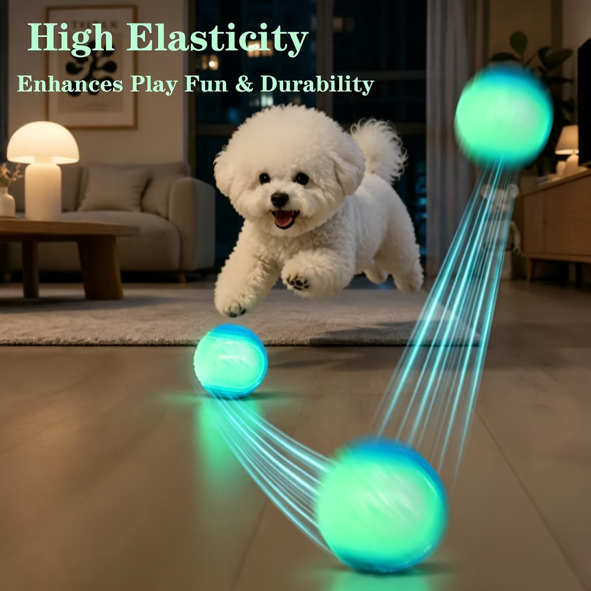 glow in dark talking ball dog toy random 2pcs pack